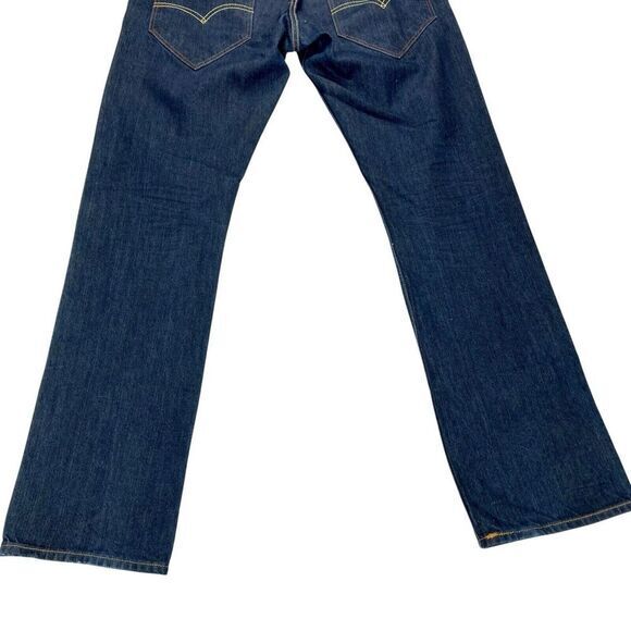 Levi's 514 Straight Leg Jeans Sz 34 x 34 Dark Wash Business Casual Western Denim - Picture 8 of 15